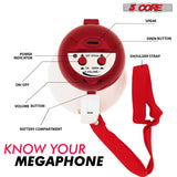 Mini megaphone with siren music button, perfect for adding a fun twist to your announcements and alerts.