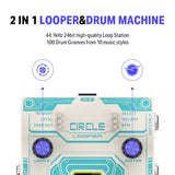 Donner Circle Looper Guitar Pedal with Drum Machine Time Display