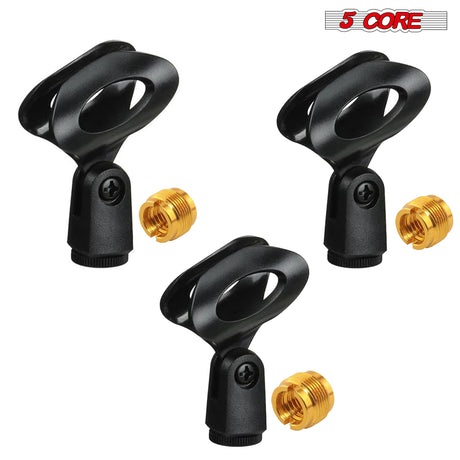 5 Core 3 Pieces Black Universal Nut Adapter Microphone Clip Clamp Holder For All Mic stand MC 03 3PCS