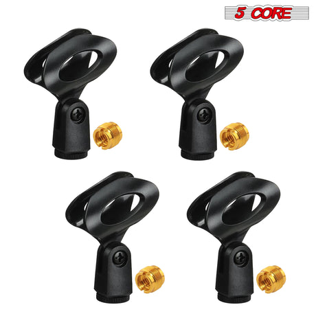 5 Core 4 Pieces Black Universal Nut Adapter Microphone Clip Clamp Holder For All Mic stand MC-03 4PCS
