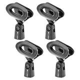 5 Core Microphone Clip Holder 4 Pieces with Screw Adapters 5/8 to 3/8 Inch