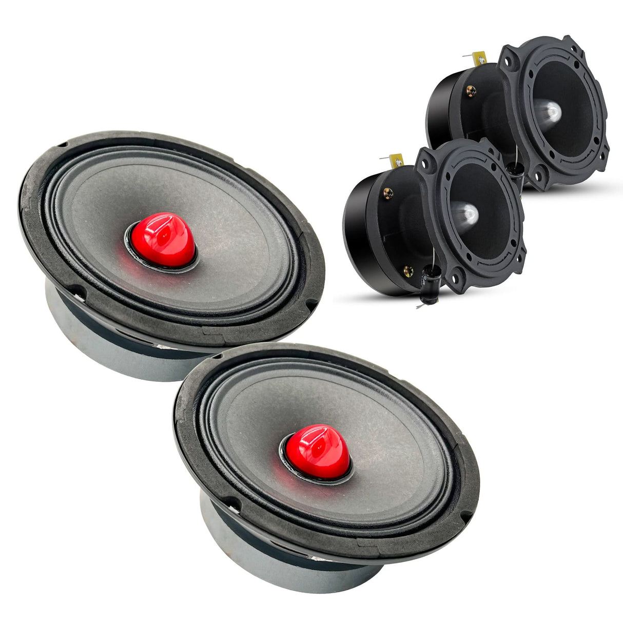 5Core 6.5 Inch Midrange Speaker + Tweeter Combo  500W PMPO 8Ohm Subwoofer 300W PMPO Tweeters