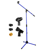 5Core Tripod Mic Stand Heavy Duty Adjustable Holder Floor Microphone Boom Arm DARK BLUE