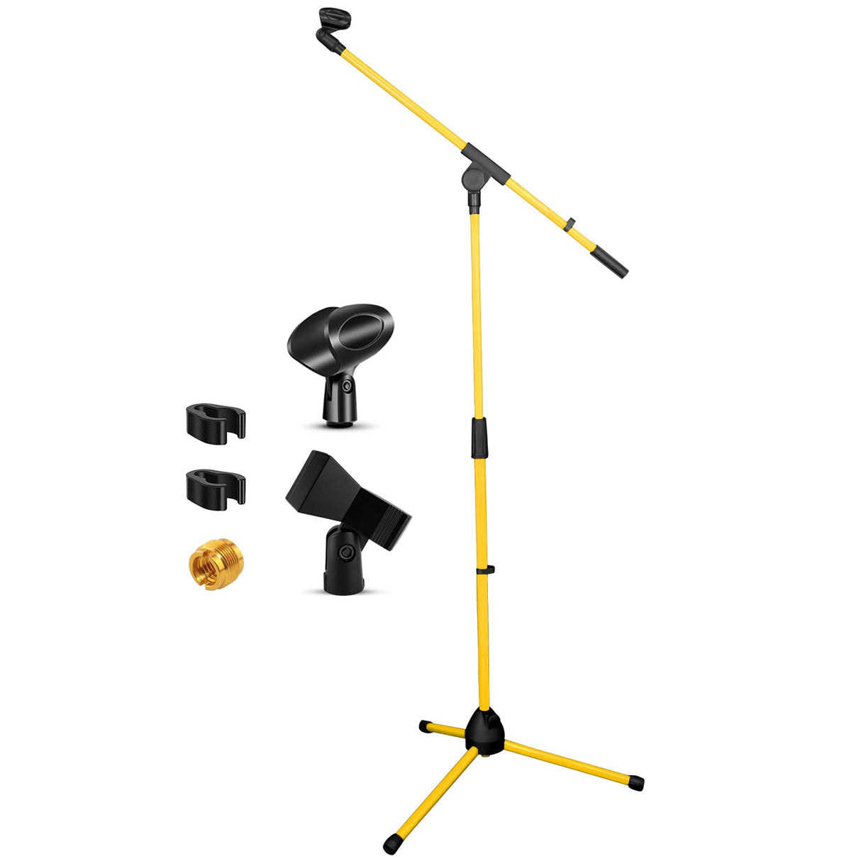 5Core Tripod Mic Stand Heavy Duty Adjustable Holder Floor Microphone Boom Arm YELLOW