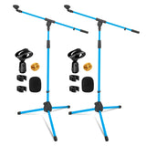 5Core Tripod Mic Stand Heavy Duty Adjustable Holder Floor Microphone Boom Arm SKY BLUE