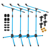 5Core Tripod Mic Stand Heavy Duty Adjustable Holder Floor Microphone Boom Arm SKY BLUE