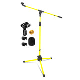 5Core Tripod Mic Stand Heavy Duty Adjustable Holder Floor Microphone Boom Arm YELLOW