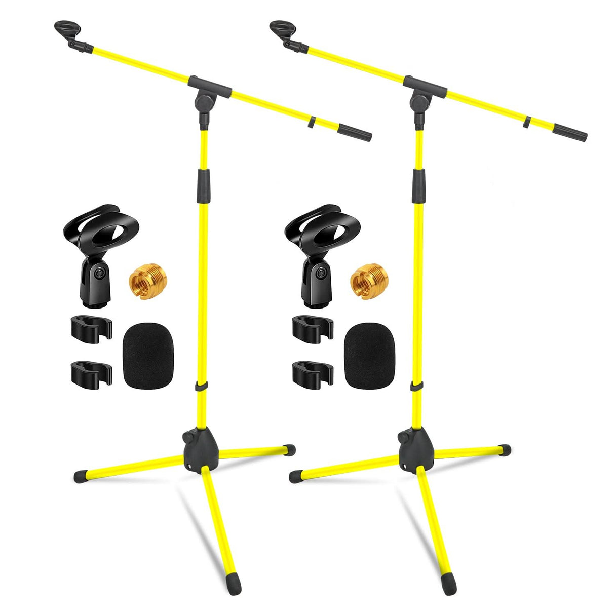 5Core Tripod Mic Stand Heavy Duty Adjustable Holder Floor Microphone Boom Arm YELLOW