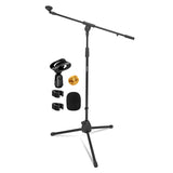 5Core Tripod Mic Stand Heavy Duty Adjustable Holder Floor Microphone Boom Arm BLACK