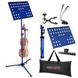 5Core Music Stand For Sheet Music Portable Tripod Adjustable Folding Note Holder BLUE