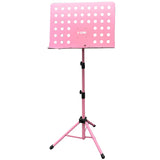 5Core Music Stand For Sheet Music Portable Tripod Adjustable Folding Note Holder PINK