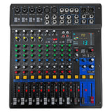 5Core Audio DJ Mixer 12 Channel Sound Board Console w 99 DSP Effect 48V Phantom Power