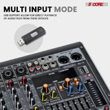 5Core Audio Mixer 16 Channel DJ Mixing Board Bluetooth USB Analog Professional Mezclador De Audio