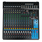 5Core Audio DJ Mixer 16 Channel Sound Board Console w 24 SPX Effect 48V Phantom Power