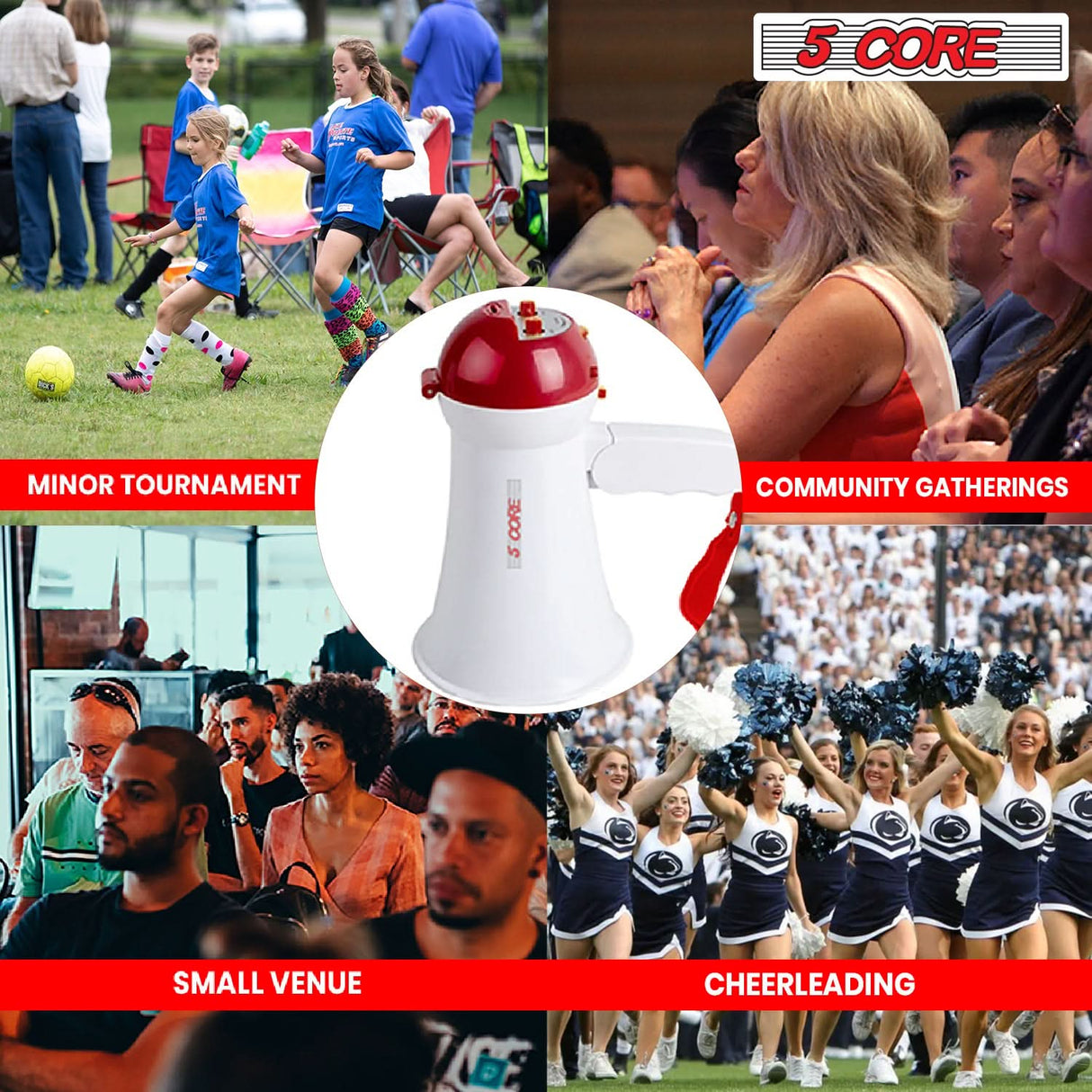 Multipurpose mini megaphone, designed for kids and ideal for fun, events, and simple communication.