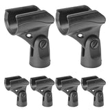 5 Core Universal Microphone Clip Holder 6Pack Mic Mount w Gold Plated 5/8" - 3/8" Screw Adapter