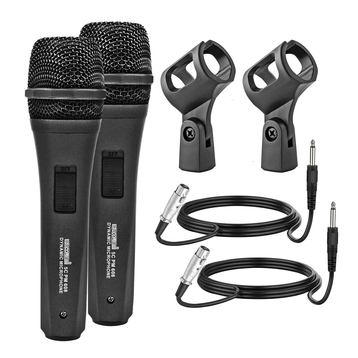 5Core XLR Microphone Dynamic Mic Karaoke Singing Studio Mics Handheld Microfono