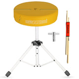 5Core Drum Throne Adjustable Guitar Stool Padded Drummer Seat for Adults & Kids YELLOW