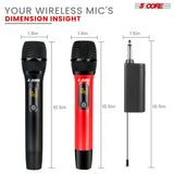 5 Core Wireless Microphone Pair UHF Professional Handheld Microfonos Inalambricos Cordless Mic System