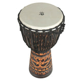 Deep Carve Antique Chocolate Djembe Drum, 10 in. w/ Bag