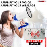 5Core Megaphone Bullhorn Speaker 30W Mini Bull Horn Battery Power Megafono 800 Feet