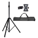 5 Core PA Speaker Stands Adjustable Height Professional Heavy Duty DJ Tripod with Mounting Bracket and Tie, Extend from 40 to 72 inches, Black - Supports 132 lbs SS HD 1PK BLK BAG