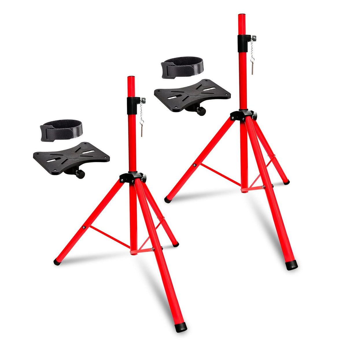 5Core Speaker Stand Tripod Tall Adjustable 72 Inch DJ Studio Monitor Stands Pole Mount BLACK