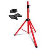 5Core Speaker Stand Tripod Tall Adjustable 72 Inch DJ Studio Monitor Stands Pole Mount BLACK