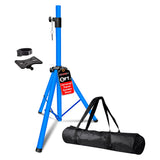 5Core Speaker Stand Tripod Tall Adjustable 72 Inch DJ Pole Mount Studio Monitor Stands SKY BLUE