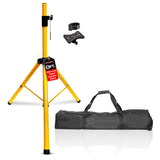 5Core Speaker Stand Tripod Tall Adjustable 72 Inch DJ Pole Mount Studio Monitor Stands Yellow