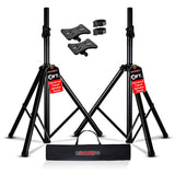 5 Core Speaker Stand Tripod Floor Adjustable Up to 48 Inch DJ Studio Monitor Stands Pole Mount Pair BLACK