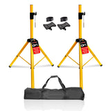 5Core Speaker Stand Tripod Tall Adjustable 72 Inch DJ Pole Mount Studio Monitor Stands Yellow