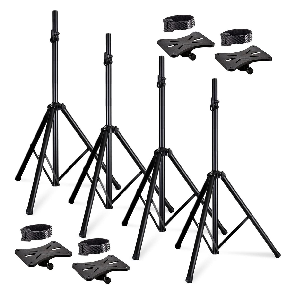 5Core Speaker Stand Tripod Tall Adjustable 72 Inch DJ Studio Monitor Stands Pole Mount BLACK