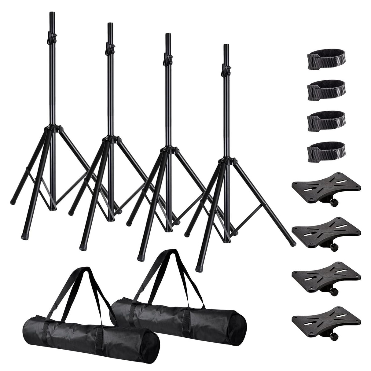 5Core Speaker Stand Tripod Tall Adjustable 72 Inch DJ Pole Mount Studio Monitor Stands BLACK