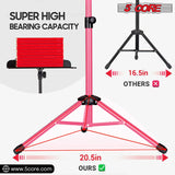 5Core Music Stand For Sheet Music Portable Tripod Adjustable Folding Note Holder PINK