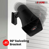 90-degree swiveling bracket for flexible speaker mounting and optimal sound direction.