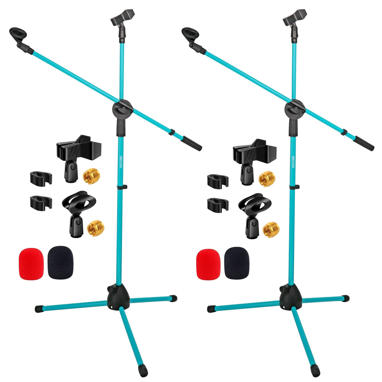 5Core Tripod Mic Stand Adjustable Heavy Duty Floor Holder Microphone Boom Arm SKY BLUE