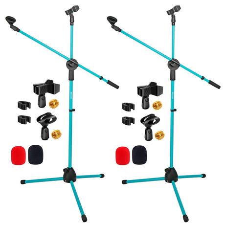 5Core Tripod Mic Stand Adjustable Heavy Duty Floor Holder Microphone Boom Arm SKY BLUE