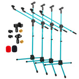 5Core Tripod Mic Stand Adjustable Heavy Duty Floor Holder Microphone Boom Arm SKY BLUE