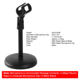 5 Core Round Base Mic Stand Desk Universal Desktop Adjustable Table Top Microphone Stand w Mic CLip