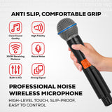 Comfortable handheld microphone for professional and casual use.