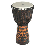 Deep Carve Antique Chocolate Djembe Drum, 10 in. w/ Bag