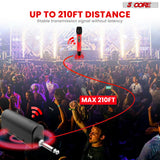 5 Core Wireless Microphone Pair UHF Professional Handheld Microfonos Inalambricos Cordless Mic System