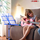 Easy to use music stand with adjustable height and quick setup, designed for convenient and efficient music performances