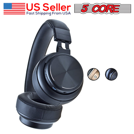 5Core Premium-koptelefoon ingeboude mikrofoon oor-oor-draadlose koptelefoon Bluetooth 5.0 BLK HOOFFOON 13 B