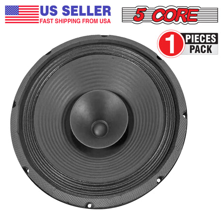 5 Core 12 inch Subwoofer Speaker Black| Cloth edge paper cone, 8 Ohm Impedance, 1200 Watt Power | Sub Woofer for Audio Stereo Sound System, DJ Setup, and more - FR-12120DC