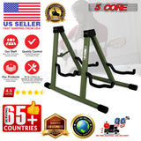 5Core Double Guitar Stand Floor Adjustable A Frame Folding Acoustic Electric Guitars Holder Stands