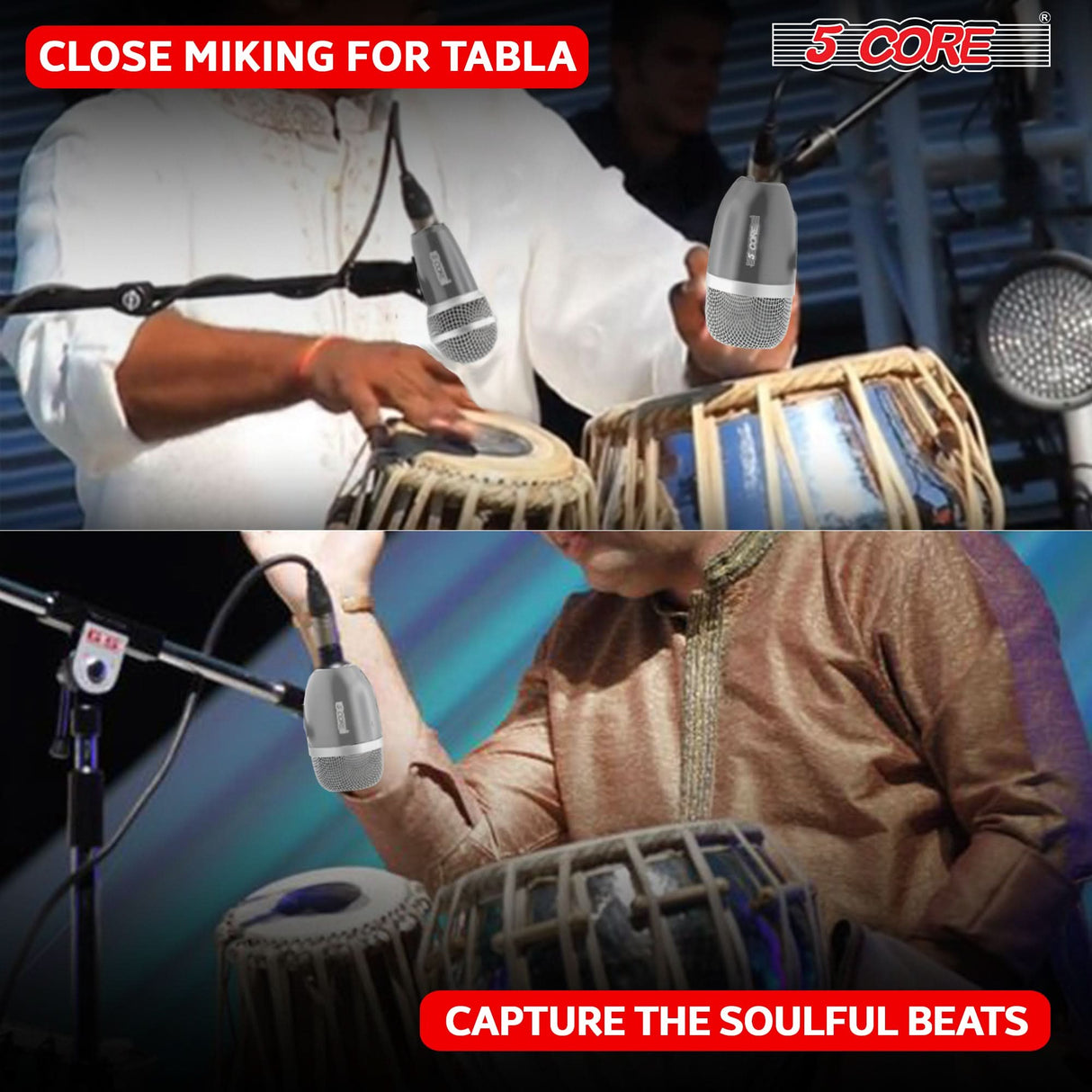 Close miking for tabla enables professional recording