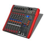 5 Core Audio Mixer 6 Channel DJ Sound Board w Bluetooth USB PC Recording PA Analog Mixing Interface