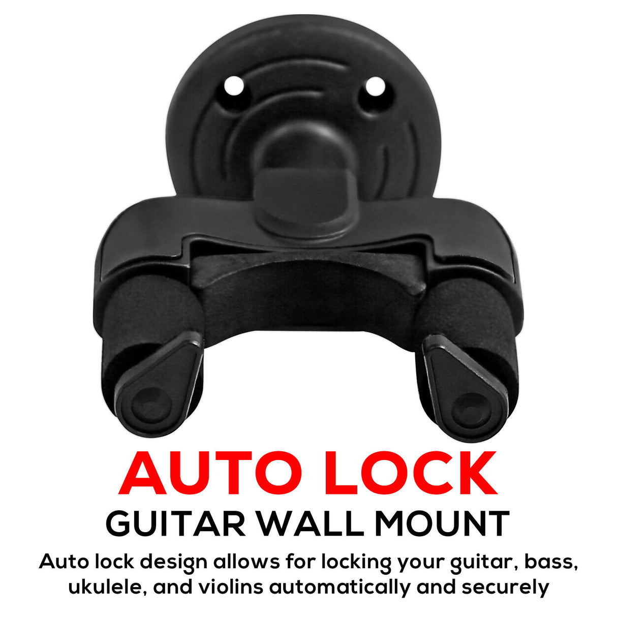 5 Core Guitar Wall Mount Hangers Adjustable Rotatable Display Wall Hook Holder w Soft Padding 1/2 Pc